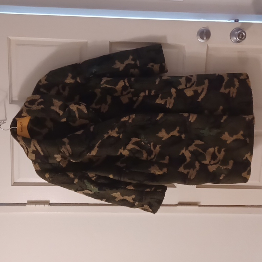 Camouflage Wool Coat